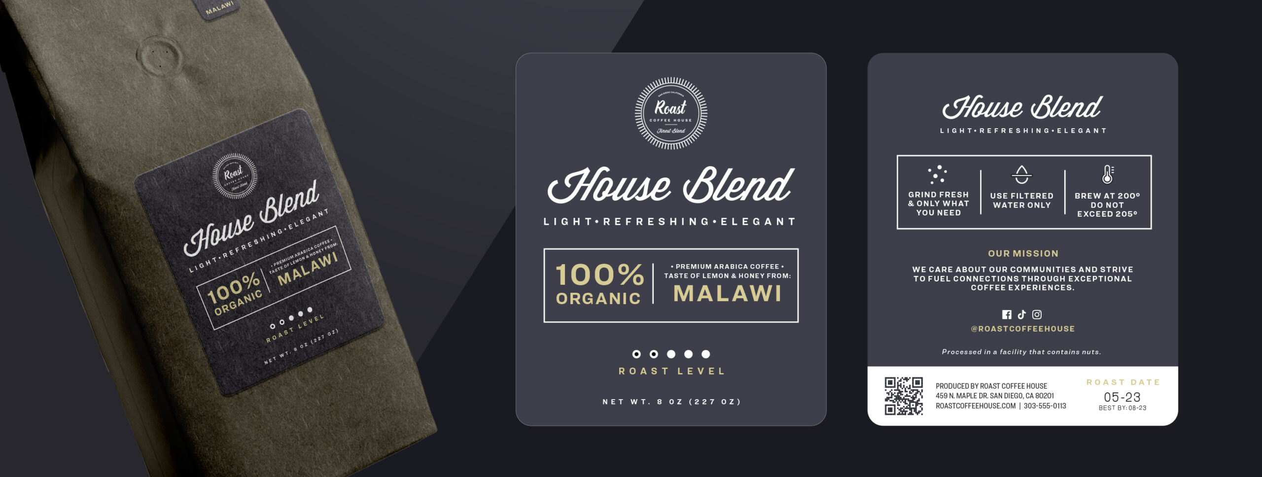 how to make a coffee label